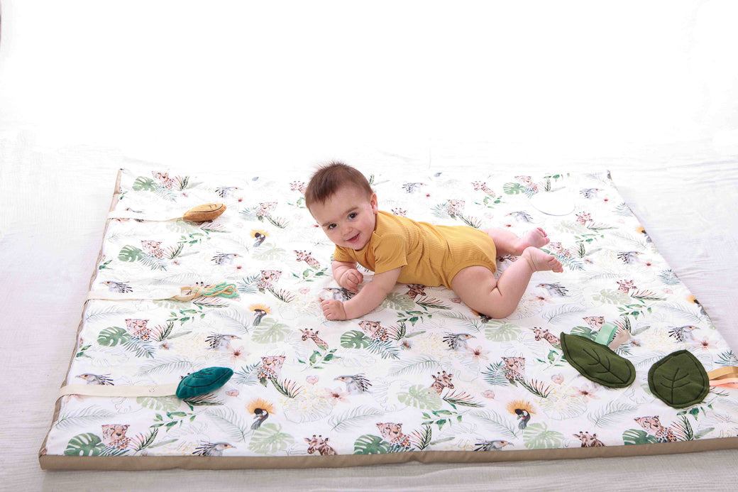 Una colchoneta para gateo que se convierte en bolso